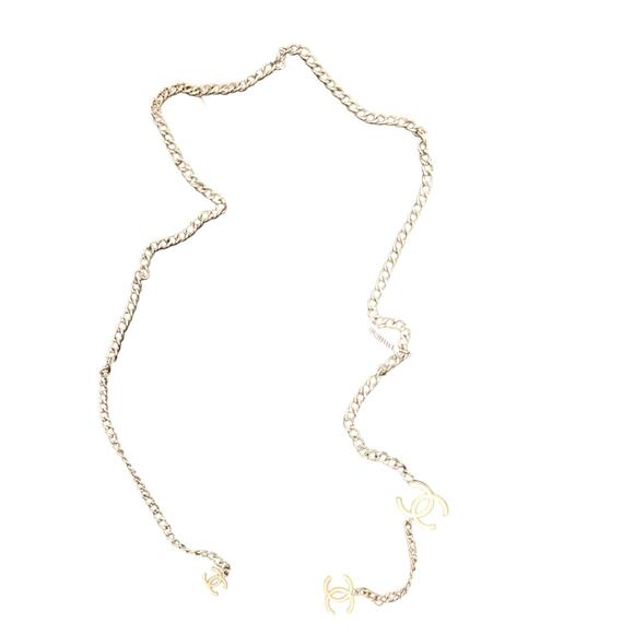Gorgeous Rare VTG Chanel Chain Necklace/ Adjustable Belt XS - L Silver Tone CC’s - Picture 2 of 8